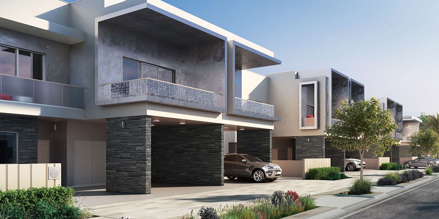 Contemporary façade of a Cedars villa overlooking a private garden.